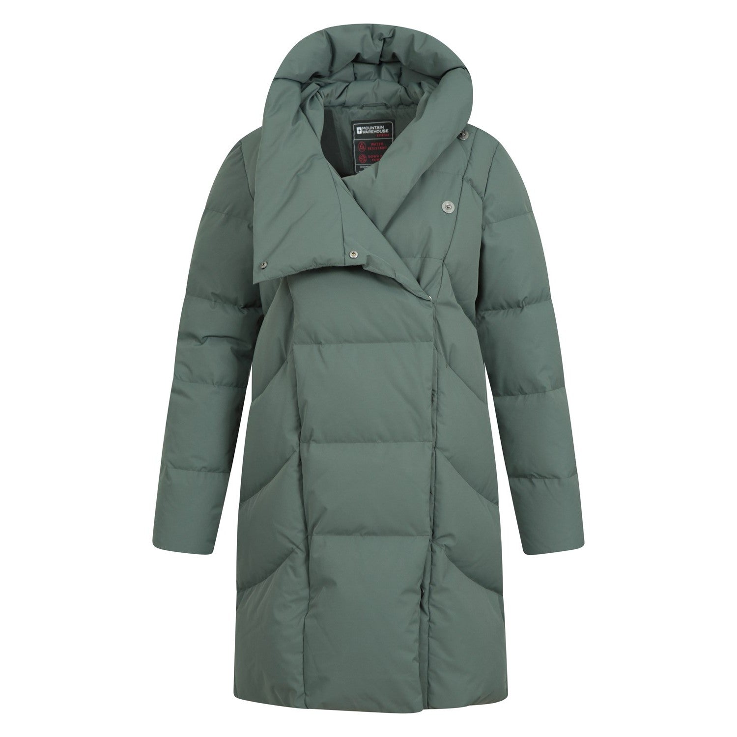 Khaki Green - Pack Shot - Mountain Warehouse Womens-Ladies Cosy Extreme II Wrap Down Jacket