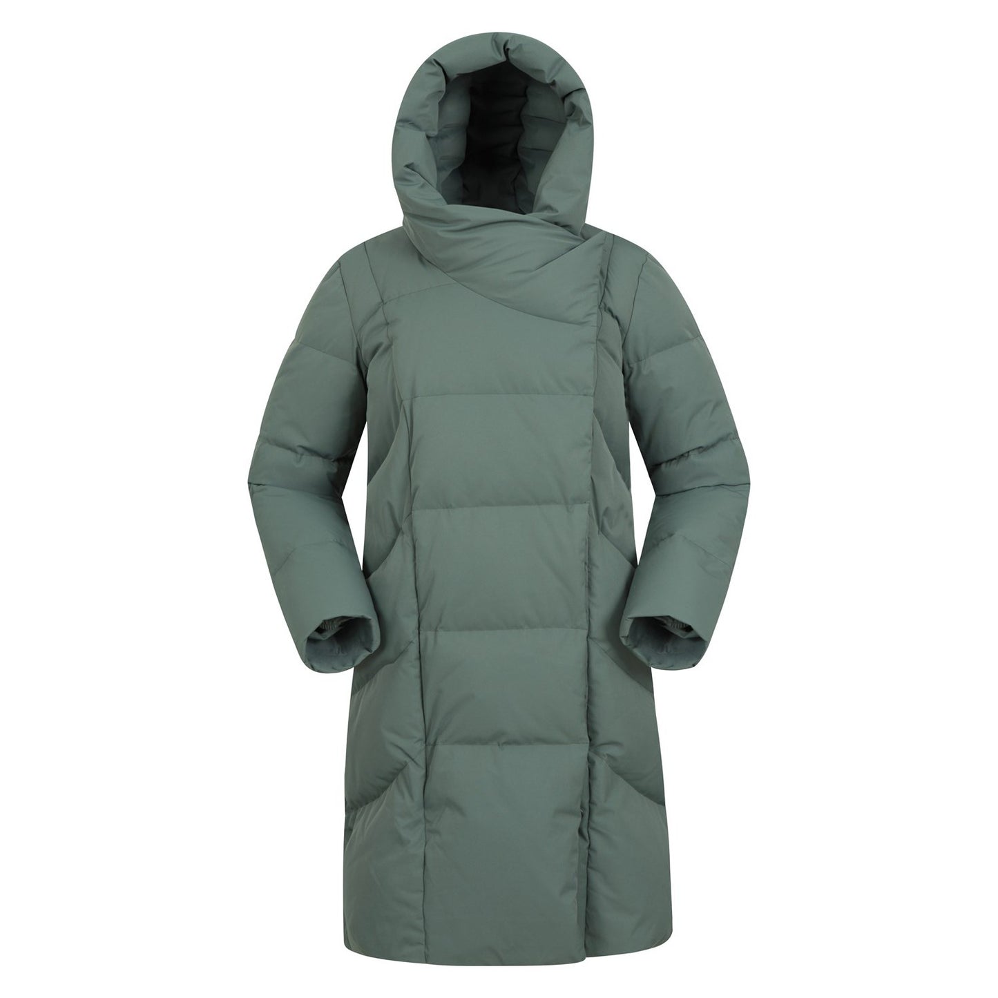 Khaki Green - Front - Mountain Warehouse Womens-Ladies Cosy Extreme II Wrap Down Jacket