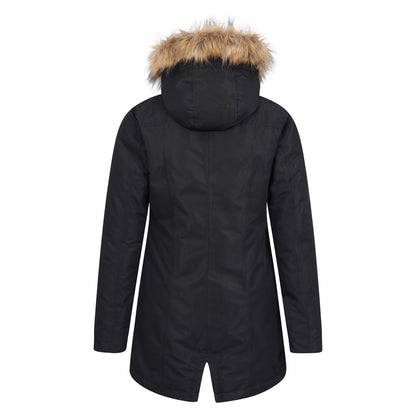 Black - Back - Mountain Warehouse Womens-Ladies Tarka II Long Padded Jacket