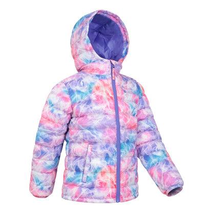 Pink - Side - Mountain Warehouse Childrens-Kids Seasons Watercolour Padded Jacket