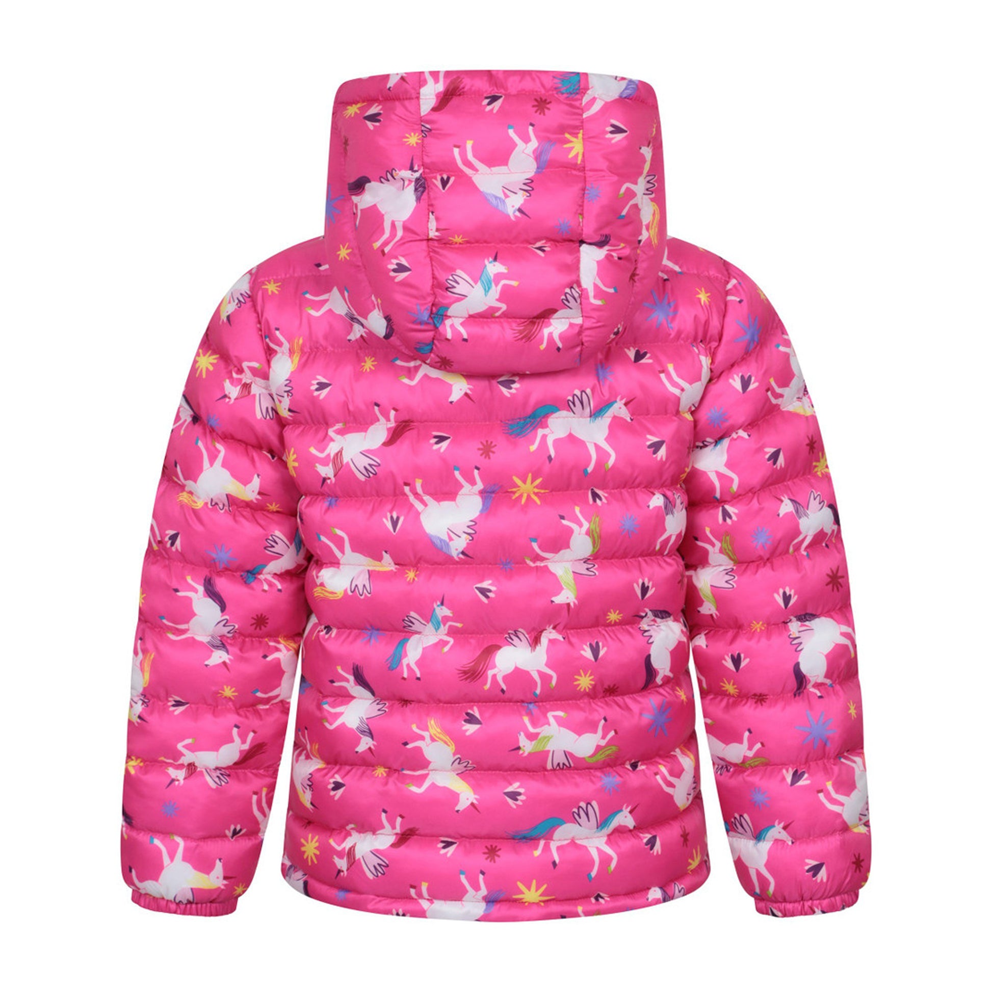 Dark Pink - Back - Mountain Warehouse Childrens-Kids Seasons Watercolour Padded Jacket