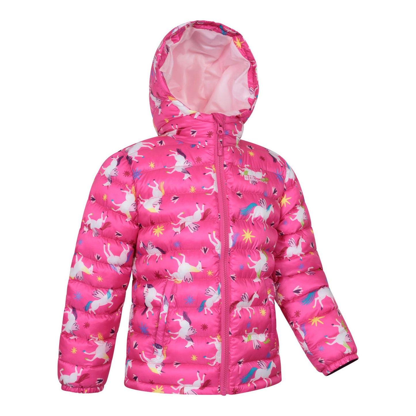 Dark Pink - Lifestyle - Mountain Warehouse Childrens-Kids Seasons Watercolour Padded Jacket