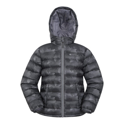 Charcoal - Front - Mountain Warehouse Childrens-Kids Seasons Watercolour Padded Jacket
