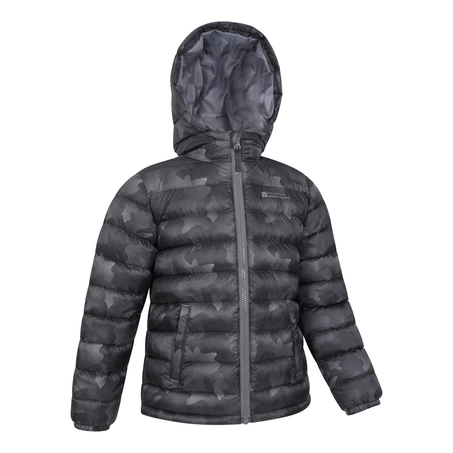 Charcoal - Back - Mountain Warehouse Childrens-Kids Seasons Watercolour Padded Jacket