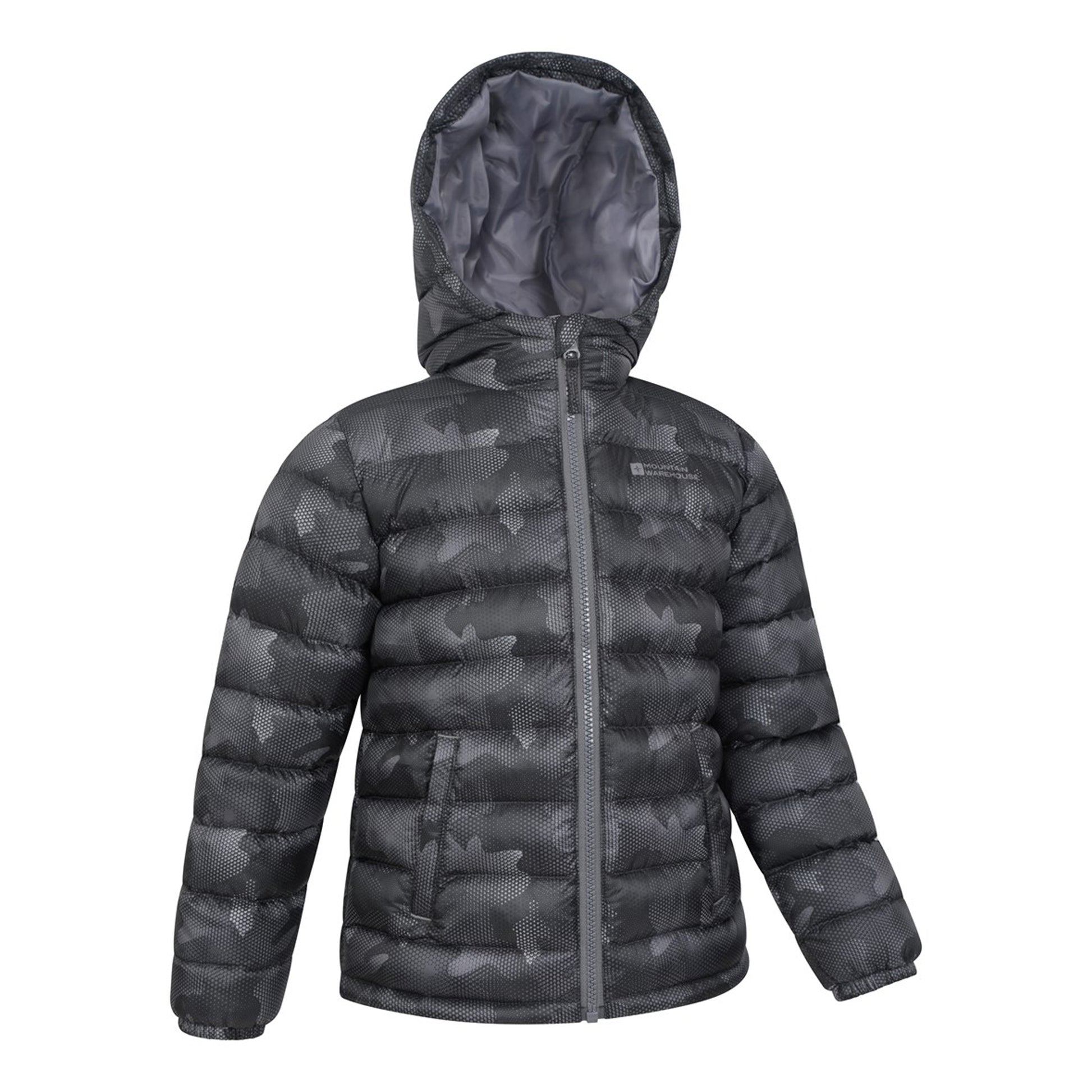 Charcoal - Back - Mountain Warehouse Childrens-Kids Seasons Watercolour Padded Jacket