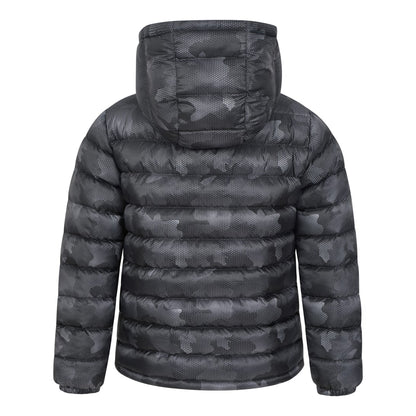 Charcoal - Side - Mountain Warehouse Childrens-Kids Seasons Watercolour Padded Jacket