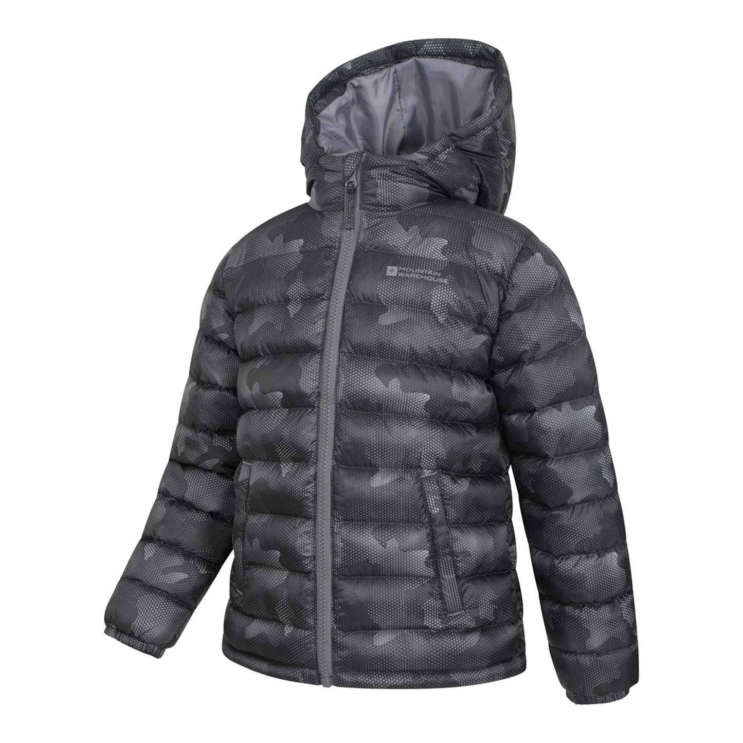 Charcoal - Lifestyle - Mountain Warehouse Childrens-Kids Seasons Watercolour Padded Jacket