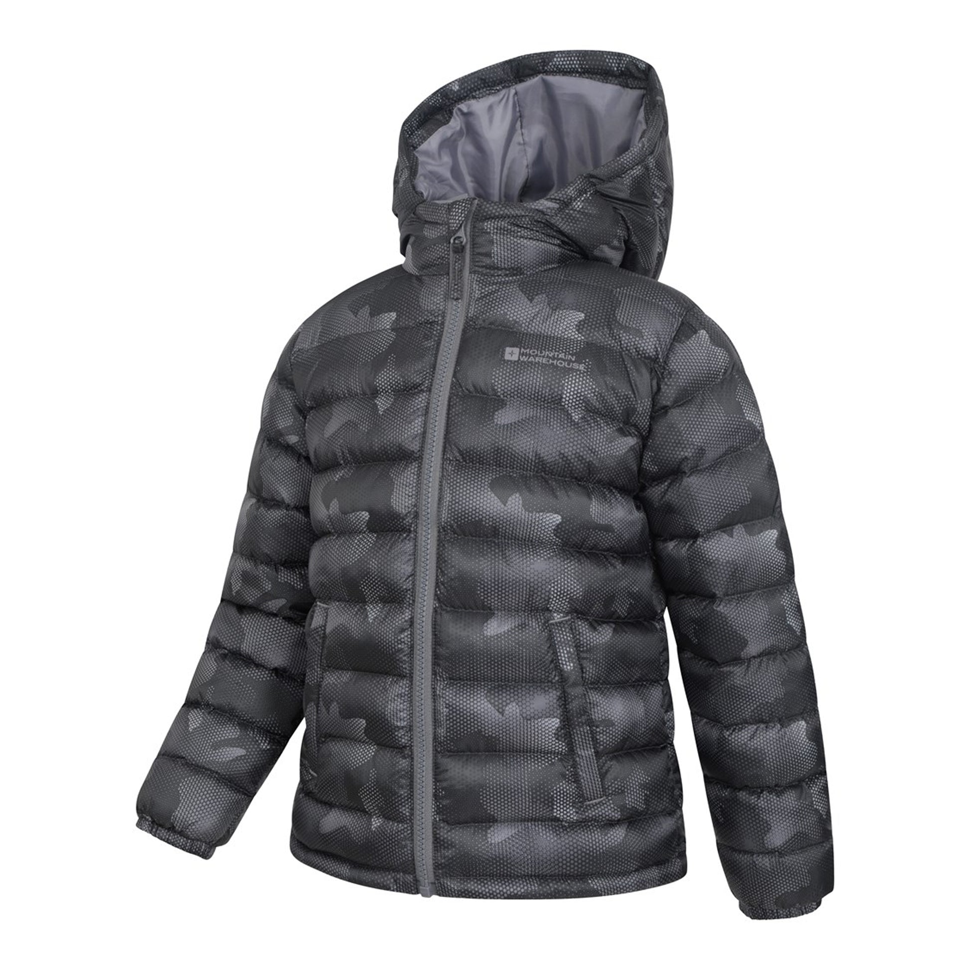 Charcoal - Lifestyle - Mountain Warehouse Childrens-Kids Seasons Watercolour Padded Jacket