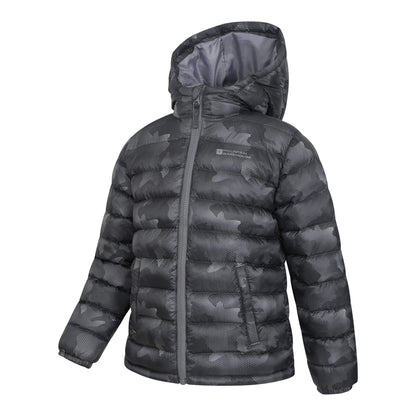 Charcoal - Lifestyle - Mountain Warehouse Childrens-Kids Seasons Watercolour Padded Jacket