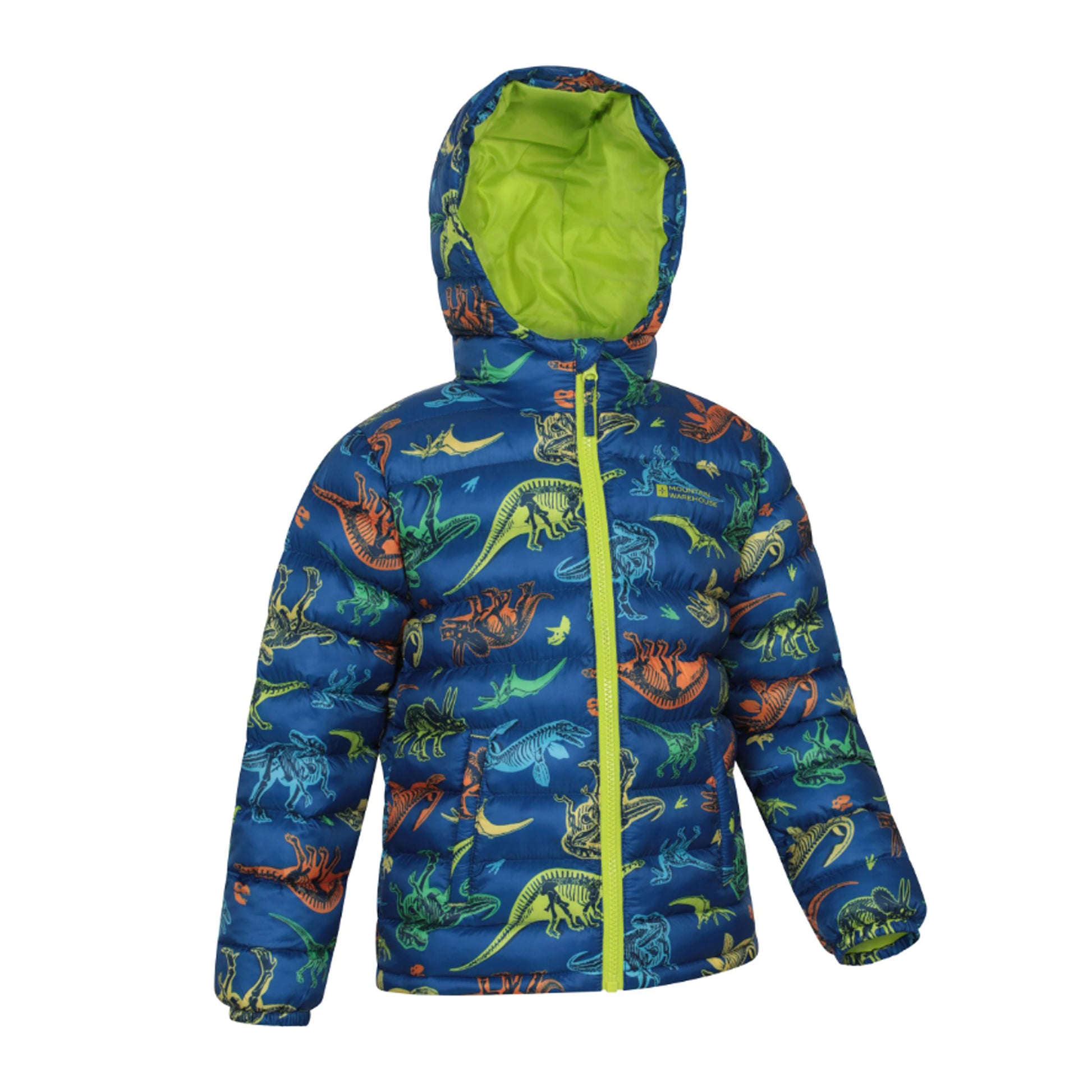 Dark Teal - Back - Mountain Warehouse Childrens-Kids Seasons Watercolour Padded Jacket