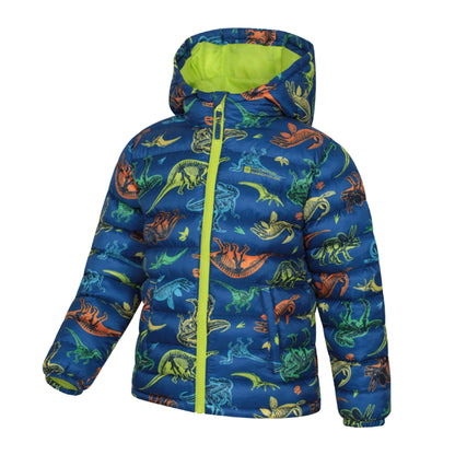Dark Teal - Lifestyle - Mountain Warehouse Childrens-Kids Seasons Watercolour Padded Jacket