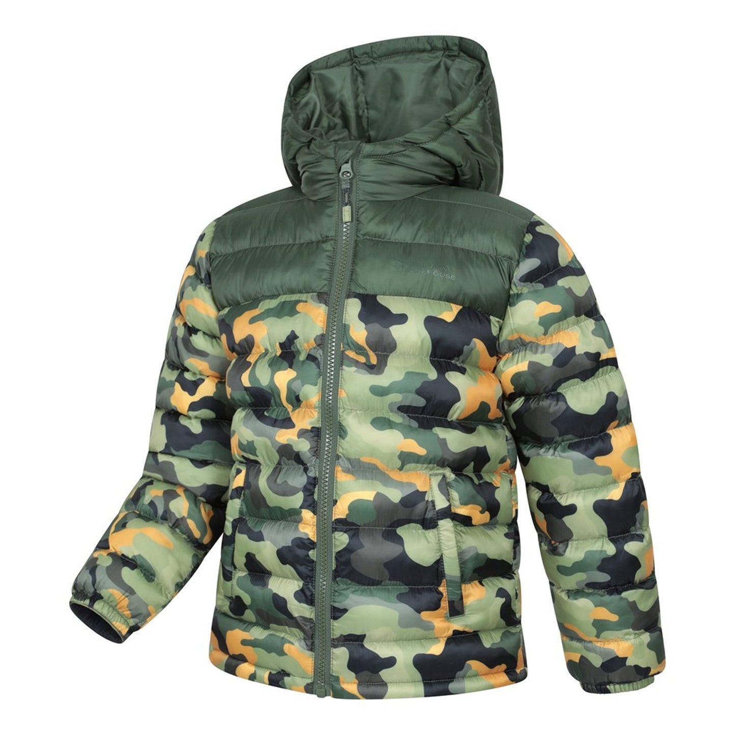 Dark Khaki - Lifestyle - Mountain Warehouse Childrens-Kids Seasons Watercolour Padded Jacket
