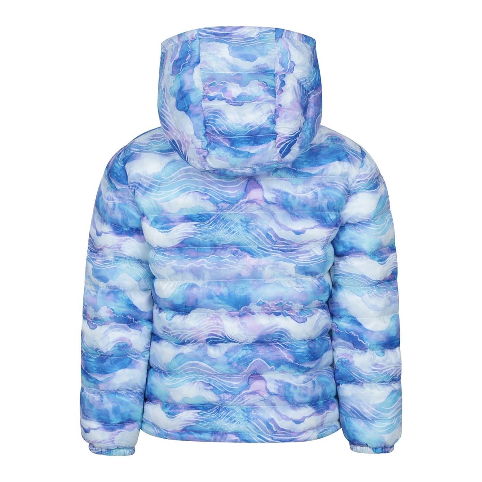 Pale Blue - Side - Mountain Warehouse Childrens-Kids Seasons Watercolour Padded Jacket