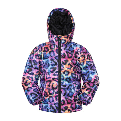 Bright Orange - Front - Mountain Warehouse Childrens-Kids Seasons Watercolour Padded Jacket