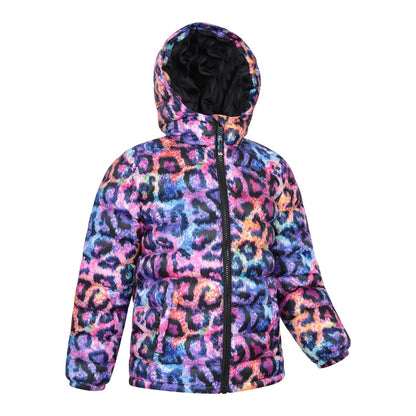 Bright Orange - Back - Mountain Warehouse Childrens-Kids Seasons Watercolour Padded Jacket