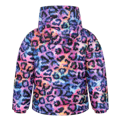 Bright Orange - Side - Mountain Warehouse Childrens-Kids Seasons Watercolour Padded Jacket
