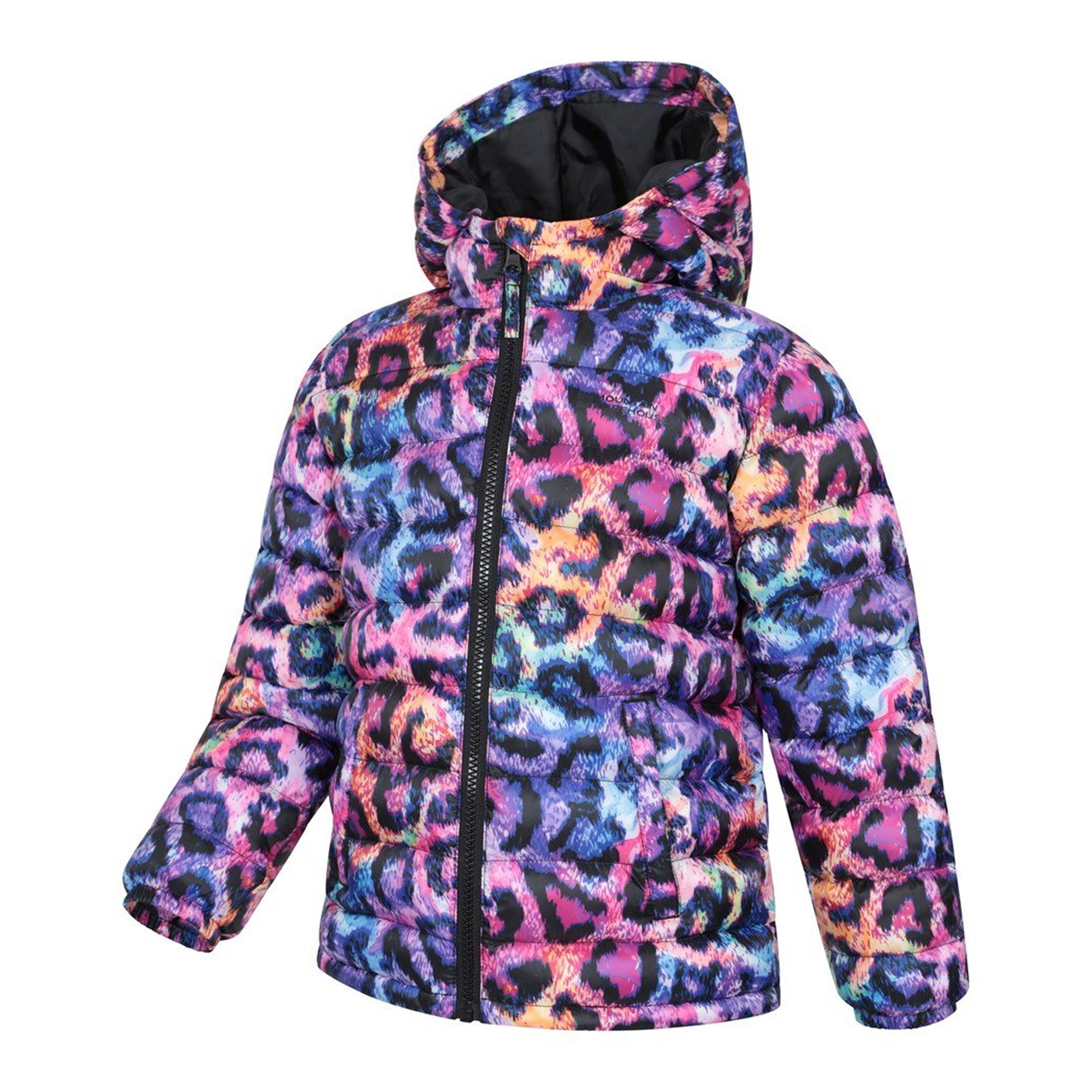 Bright Orange - Lifestyle - Mountain Warehouse Childrens-Kids Seasons Watercolour Padded Jacket