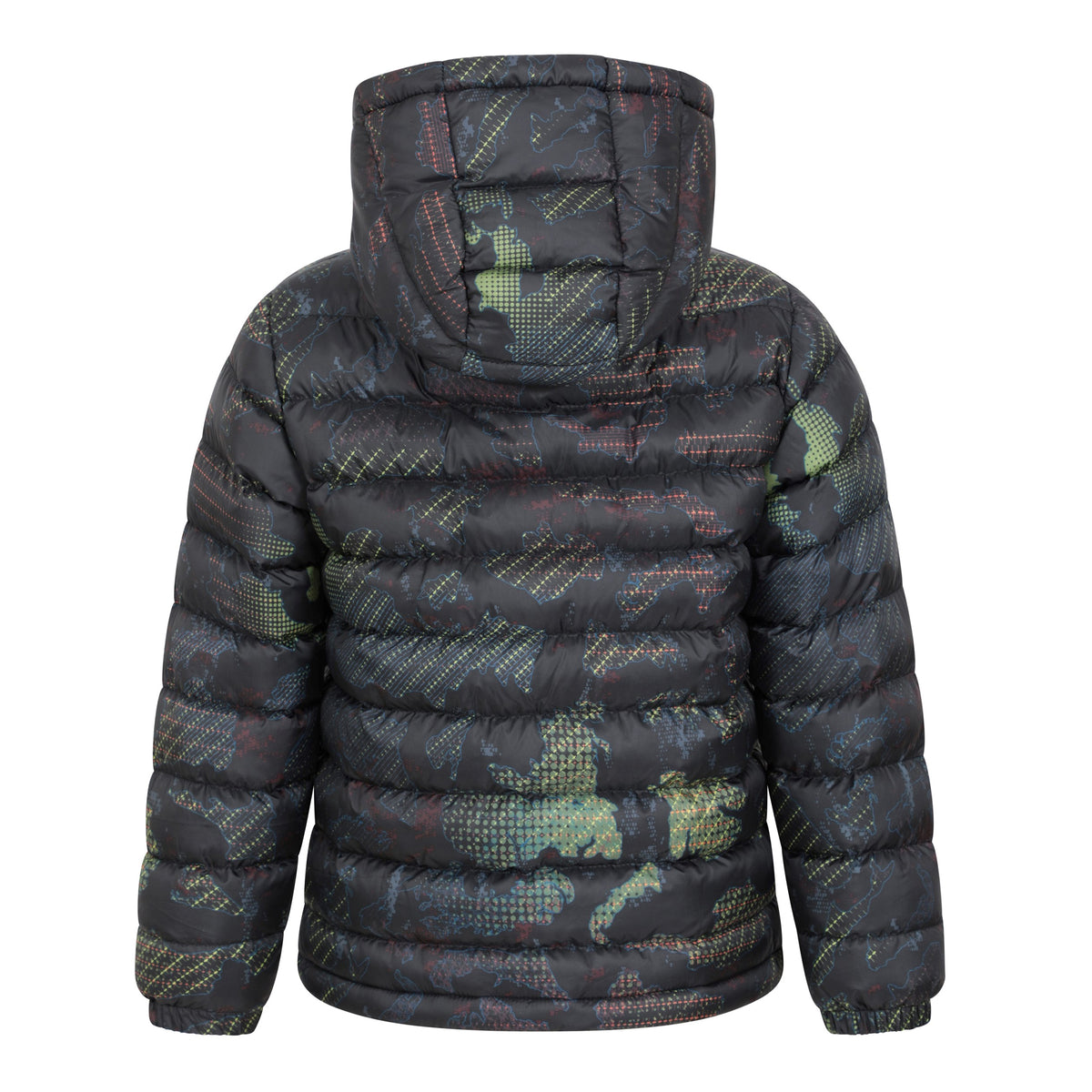 Jet Black - Back - Mountain Warehouse Childrens-Kids Seasons Watercolour Padded Jacket