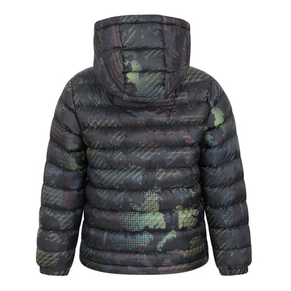 Jet Black - Back - Mountain Warehouse Childrens-Kids Seasons Watercolour Padded Jacket