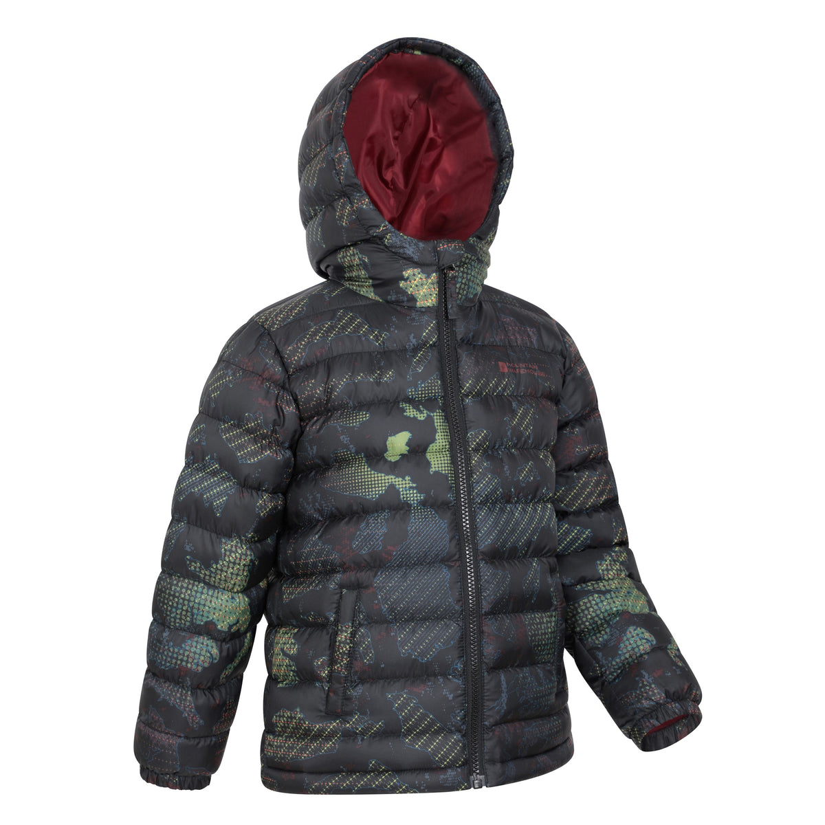 Jet Black - Lifestyle - Mountain Warehouse Childrens-Kids Seasons Watercolour Padded Jacket