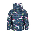 Blue - Back - Mountain Warehouse Childrens-Kids Seasons Unicorn Padded Jacket