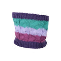Purple - Side - Mountain Warehouse Childrens-Kids Chunky Knit Accessories Set