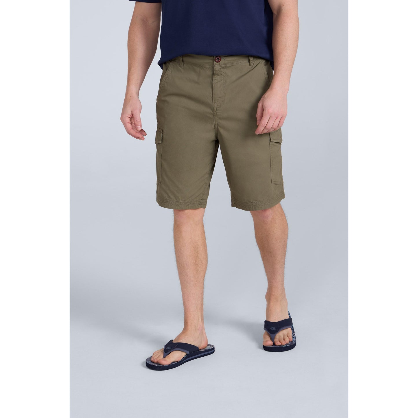 Khaki Green - Front - Animal Mens Atlantis Organic Cargo Shorts
