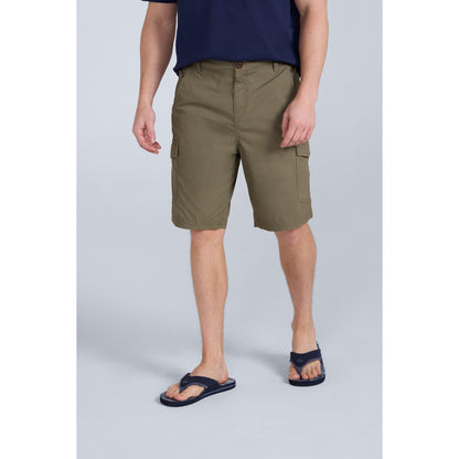 Khaki Green - Front - Animal Mens Atlantis Organic Cargo Shorts