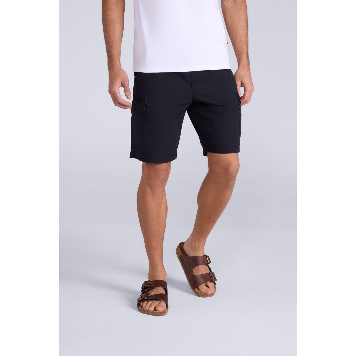 Black - Front - Animal Mens Atlantis Organic Cargo Shorts