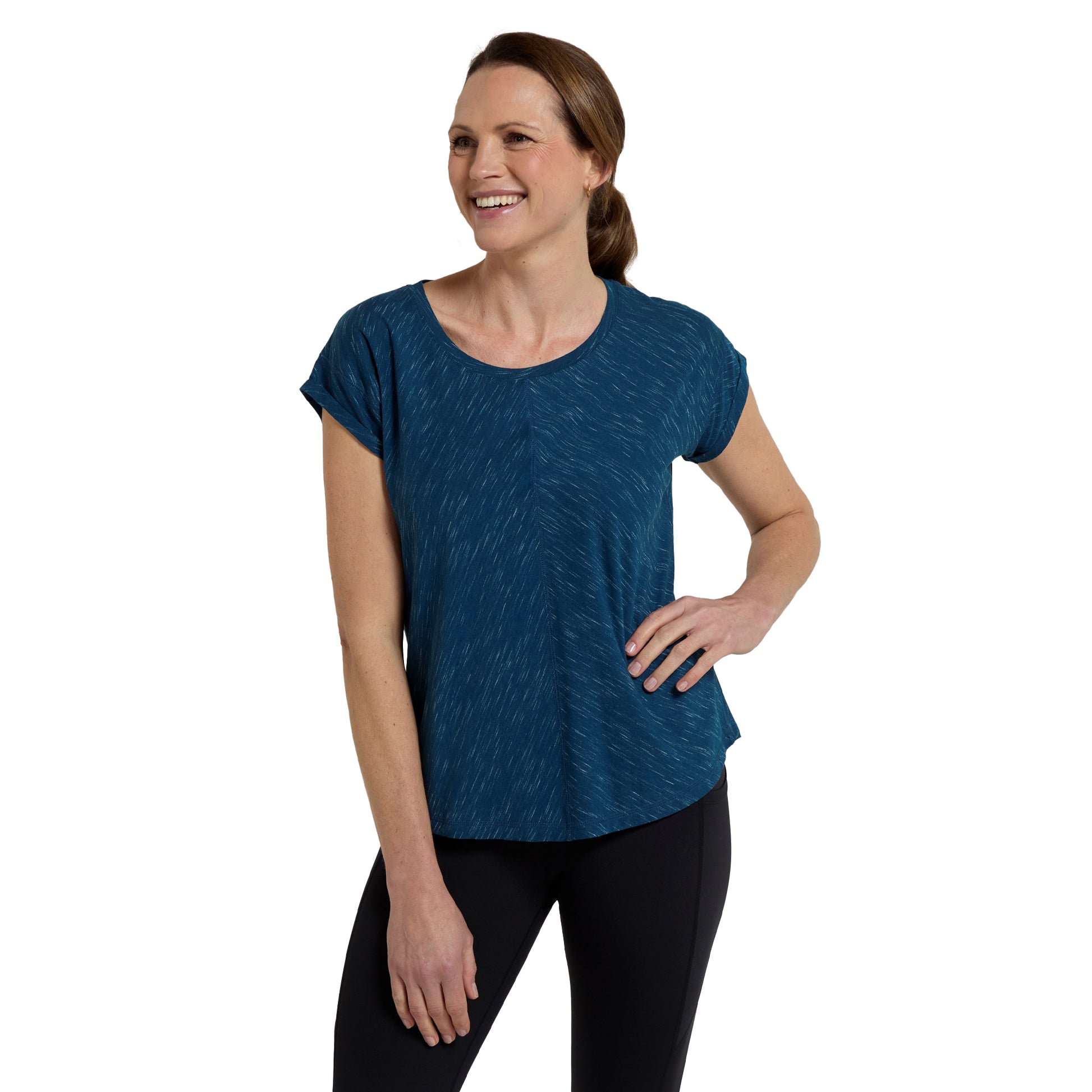 Dark Teal - Pack Shot - Mountain Warehouse Womens-Ladies Retreat T-Shirt