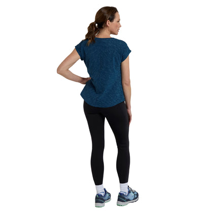 Dark Teal - Close up - Mountain Warehouse Womens-Ladies Retreat T-Shirt