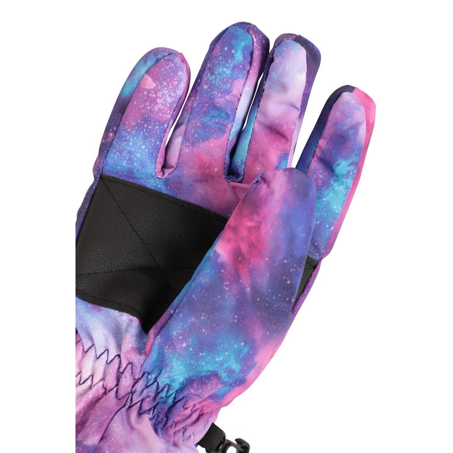 Dark Purple - Side - Mountain Warehouse Childrens-Kids Printed Ski Gloves