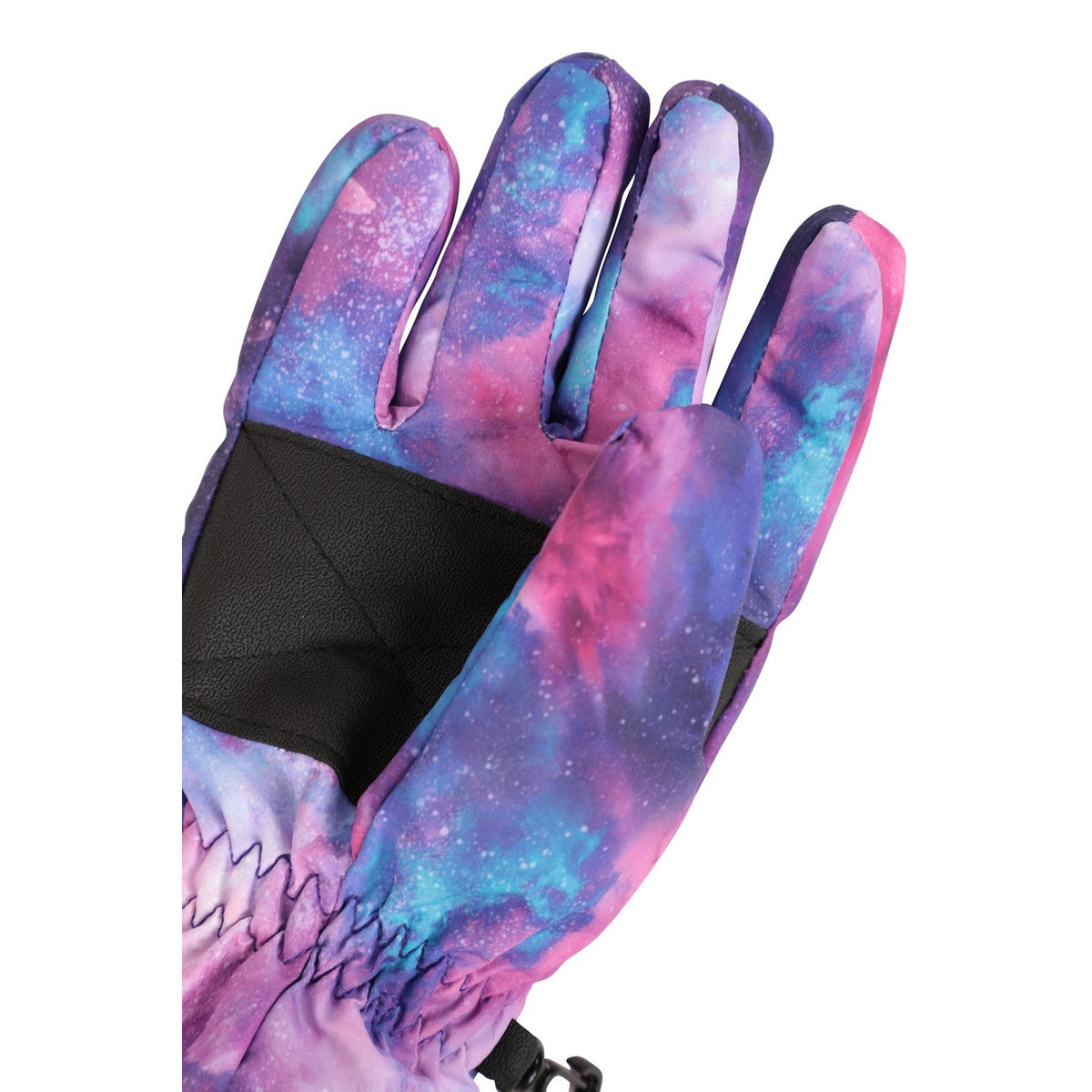 Dark Purple - Side - Mountain Warehouse Childrens-Kids Printed Ski Gloves