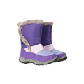 Purple - Front - Mountain Warehouse Childrens-Kids Caribou Adaptive Snow Boots