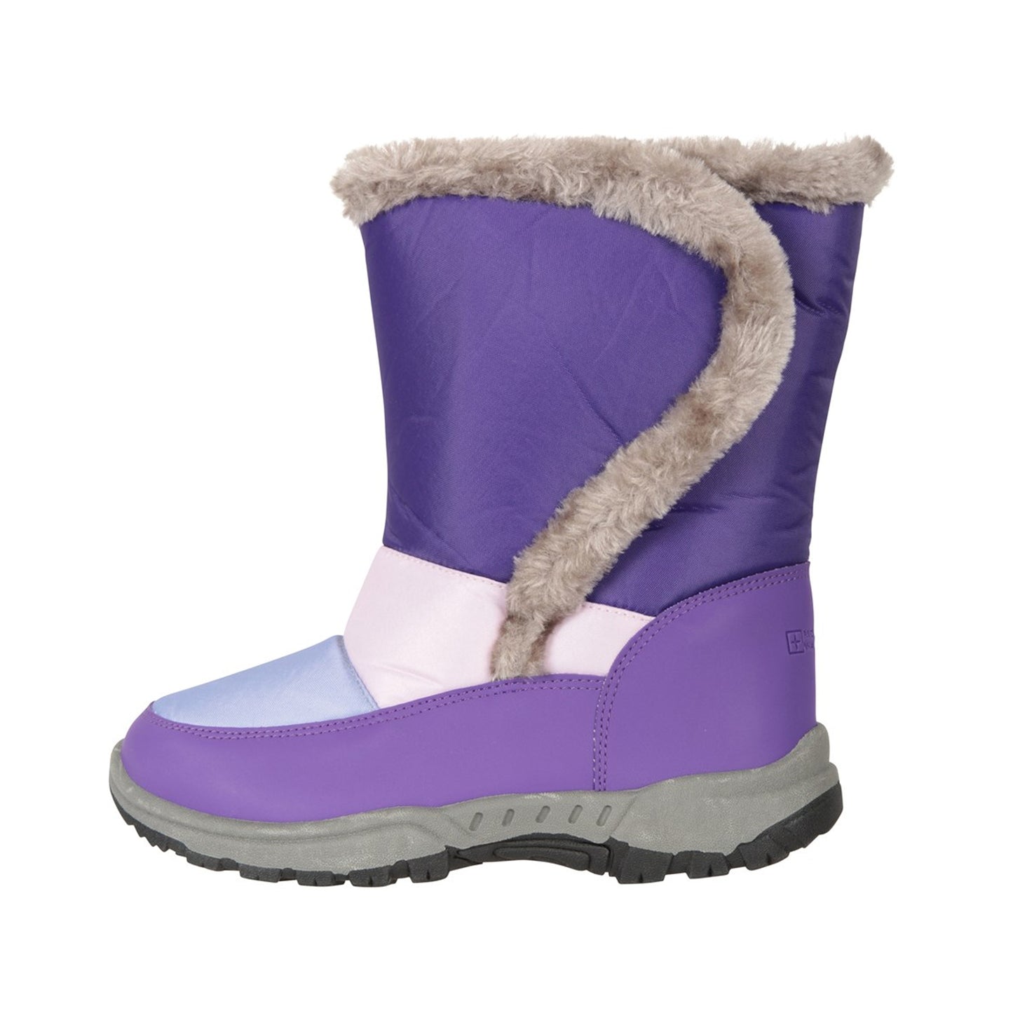 Purple - Side - Mountain Warehouse Childrens-Kids Caribou Adaptive Snow Boots