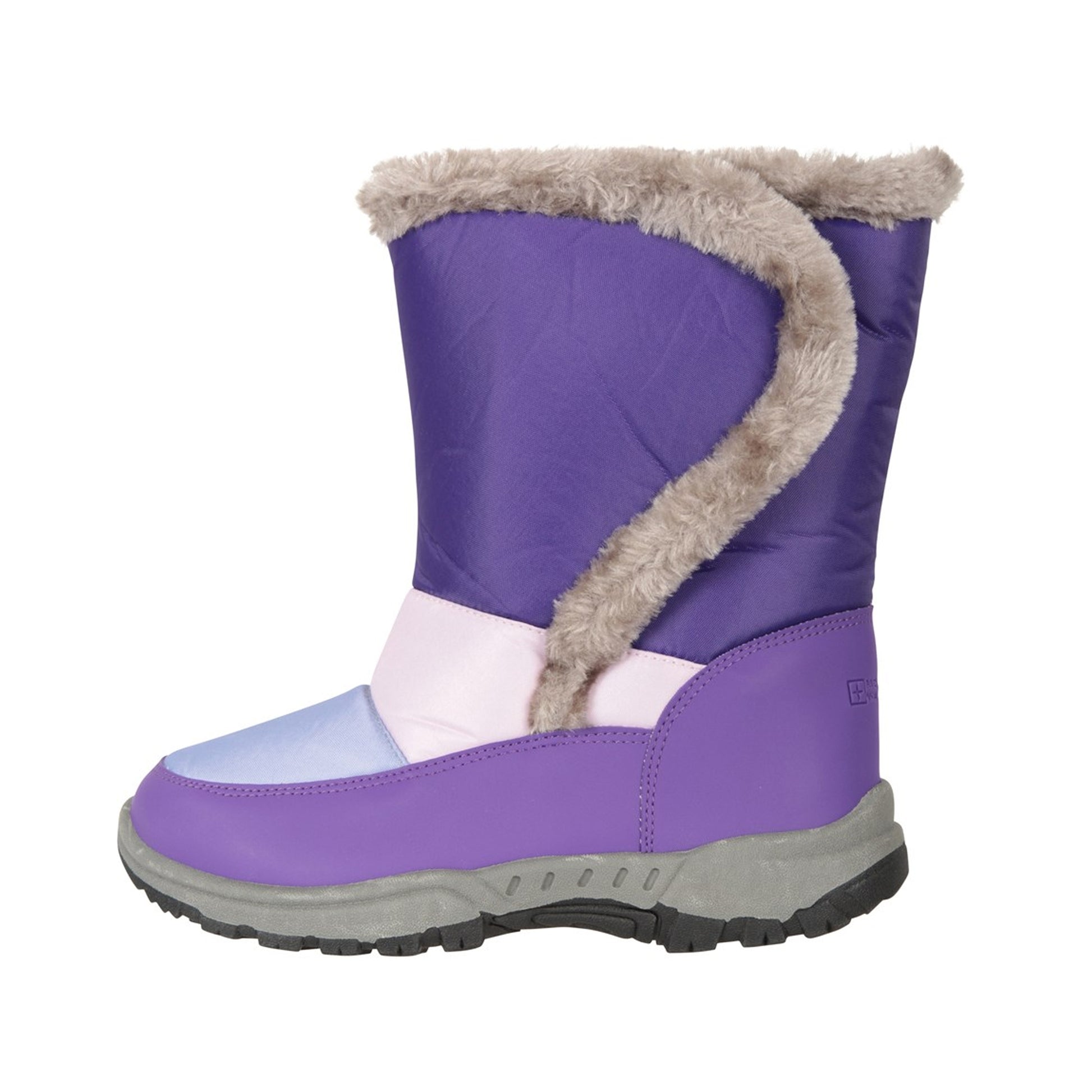 Purple - Side - Mountain Warehouse Childrens-Kids Caribou Adaptive Snow Boots