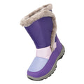 Purple - Close up - Mountain Warehouse Childrens-Kids Caribou Adaptive Snow Boots