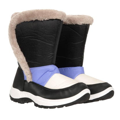 Light Purple - Front - Mountain Warehouse Childrens-Kids Caribou Adaptive Snow Boots