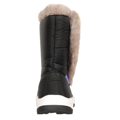 Light Purple - Side - Mountain Warehouse Childrens-Kids Caribou Adaptive Snow Boots