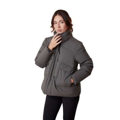 Khaki Green - Front - Active People Womens-Ladies Cosi Swing Padded Jacket