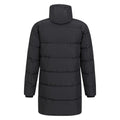 Black - Back - Mountain Warehouse Mens Vortex Longline Padded Jacket