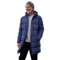 Navy - Pack Shot - Mountain Warehouse Mens Vortex Longline Padded Jacket
