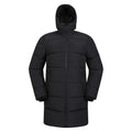 Black - Front - Mountain Warehouse Mens Vortex Longline Padded Jacket