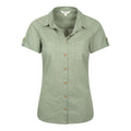 Khaki - Pack Shot - Mountain Warehouse Womens-Ladies Coconut Short-Sleeved Shirt