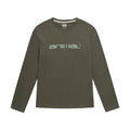 Khaki Green - Front - Animal Mens Classico Logo Organic Long-Sleeved T-Shirt