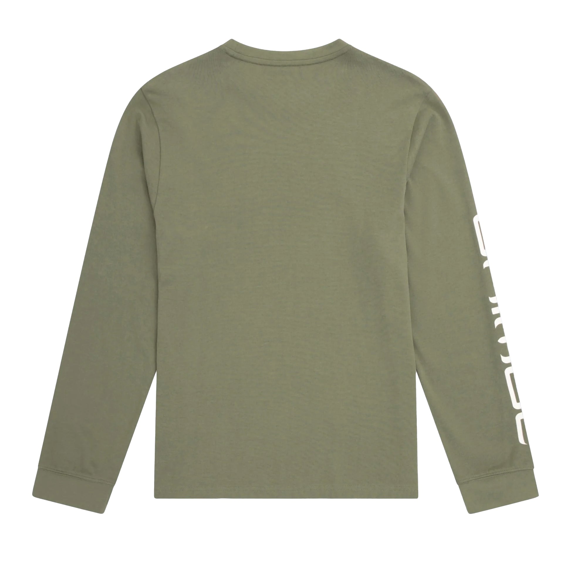 Khaki Green - Back - Animal Mens Tommy Back Print Organic Long-Sleeved T-Shirt