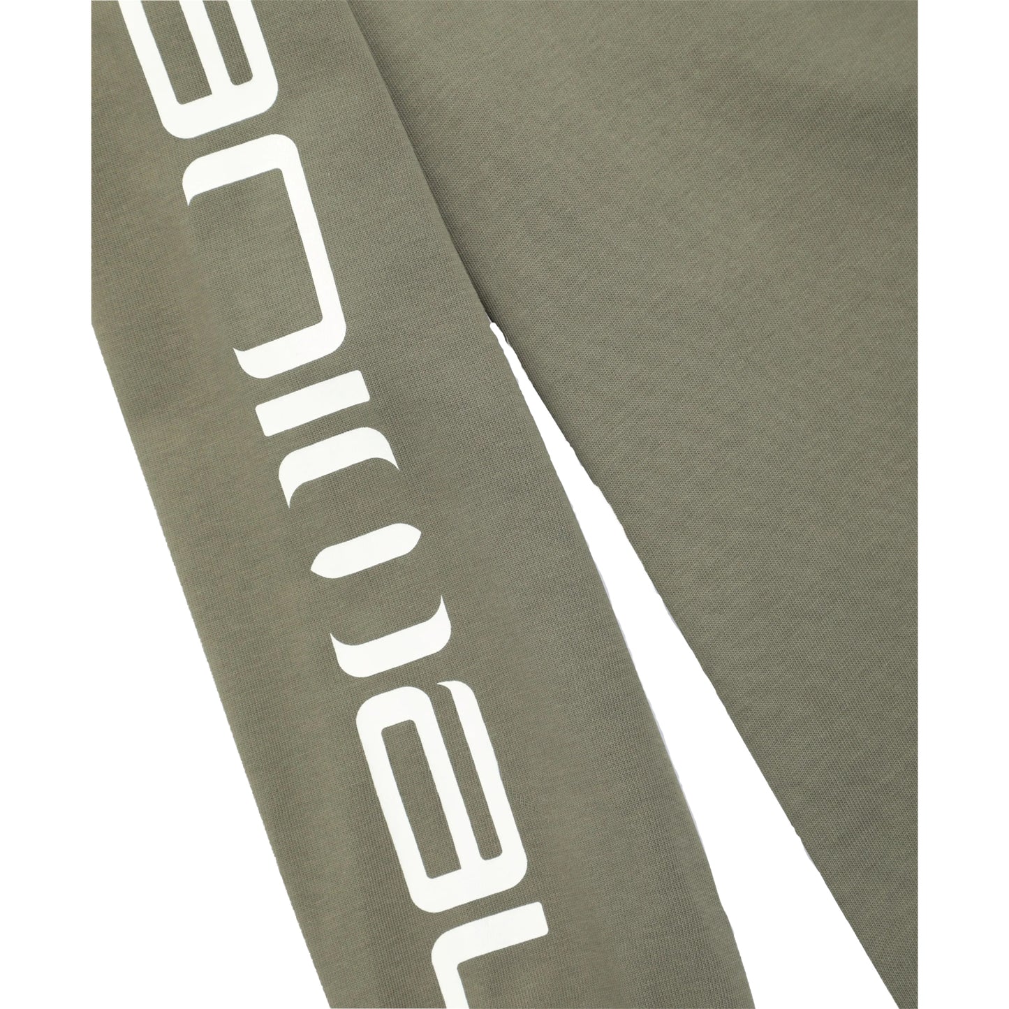 Khaki Green - Side - Animal Mens Tommy Back Print Organic Long-Sleeved T-Shirt