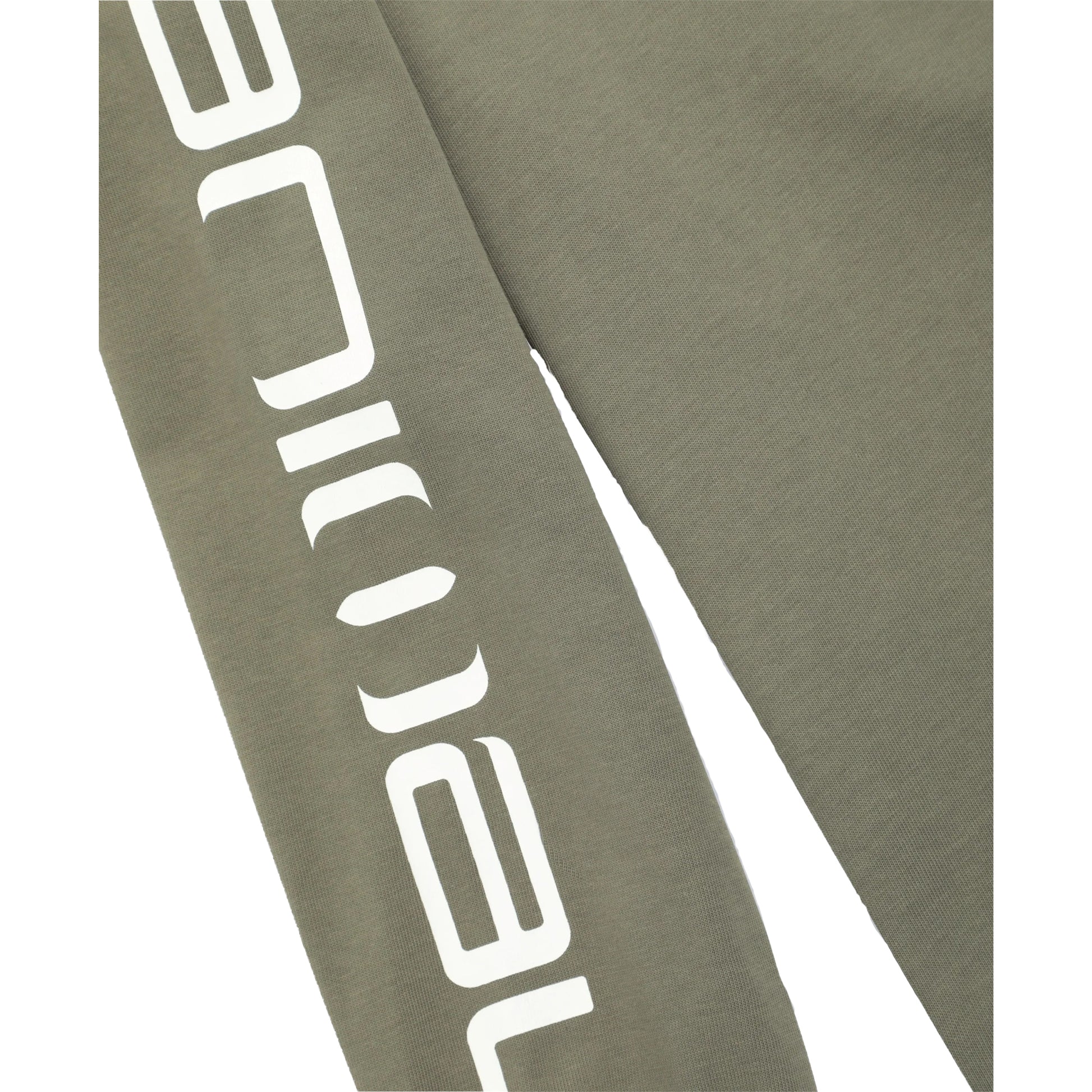 Khaki Green - Side - Animal Mens Tommy Back Print Organic Long-Sleeved T-Shirt