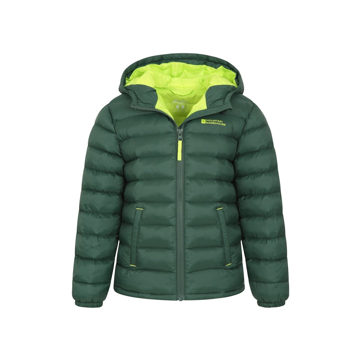 Khaki Green - Pack Shot - Mountain Warehouse Childrens-Kids Seasons II Padded Jacket