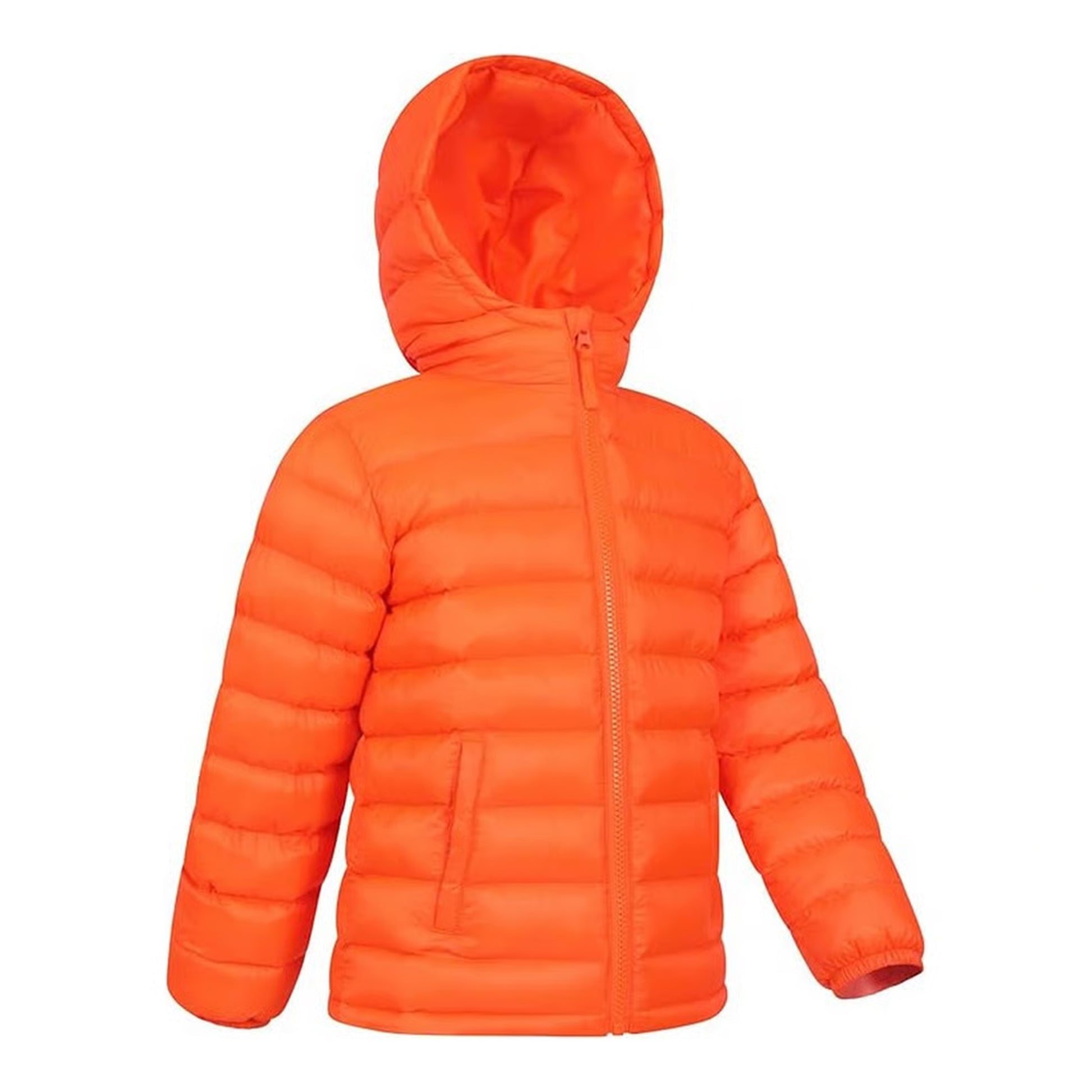 Bright Orange - Side - Mountain Warehouse Childrens-Kids Seasons II Padded Jacket